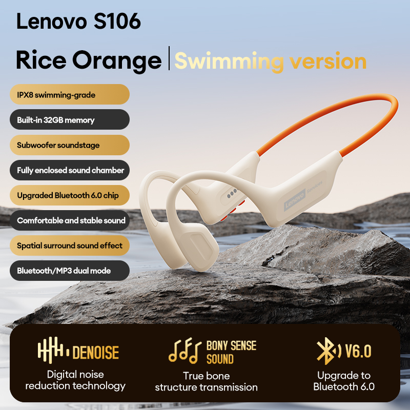 Bone Conduction Running Headphones - Choice Lenovo S106 – écouteurs à
