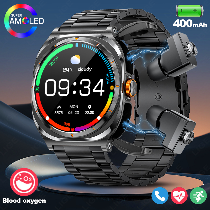 Sleep Mask Headphones Bluetooth - LIGE 2025 montre sans fil écouteurs