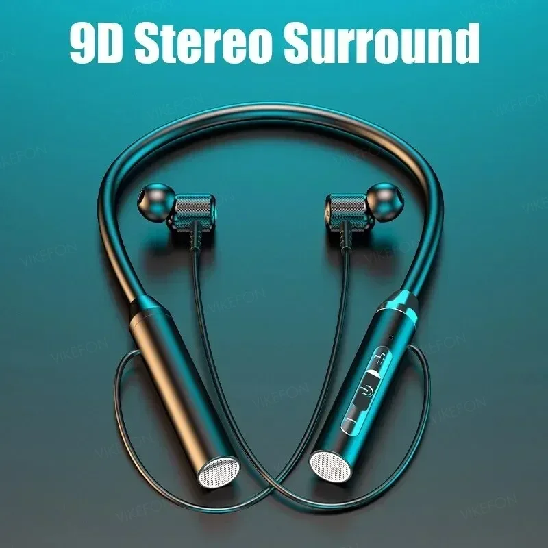Magnetic Neckband Sports Earphones - Écouteurs sans fil Bluetooth 5.0, tour