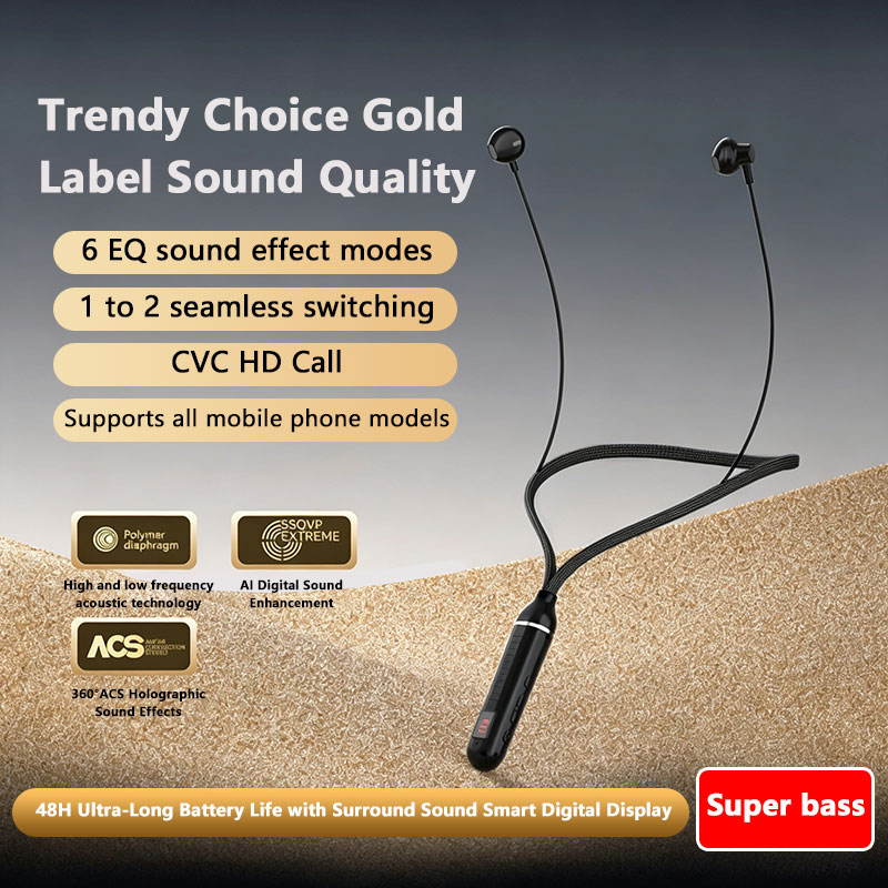 Magnetic Neckband Sports Earphones - ﻿ Écouteurs sans fil Bluetooth à