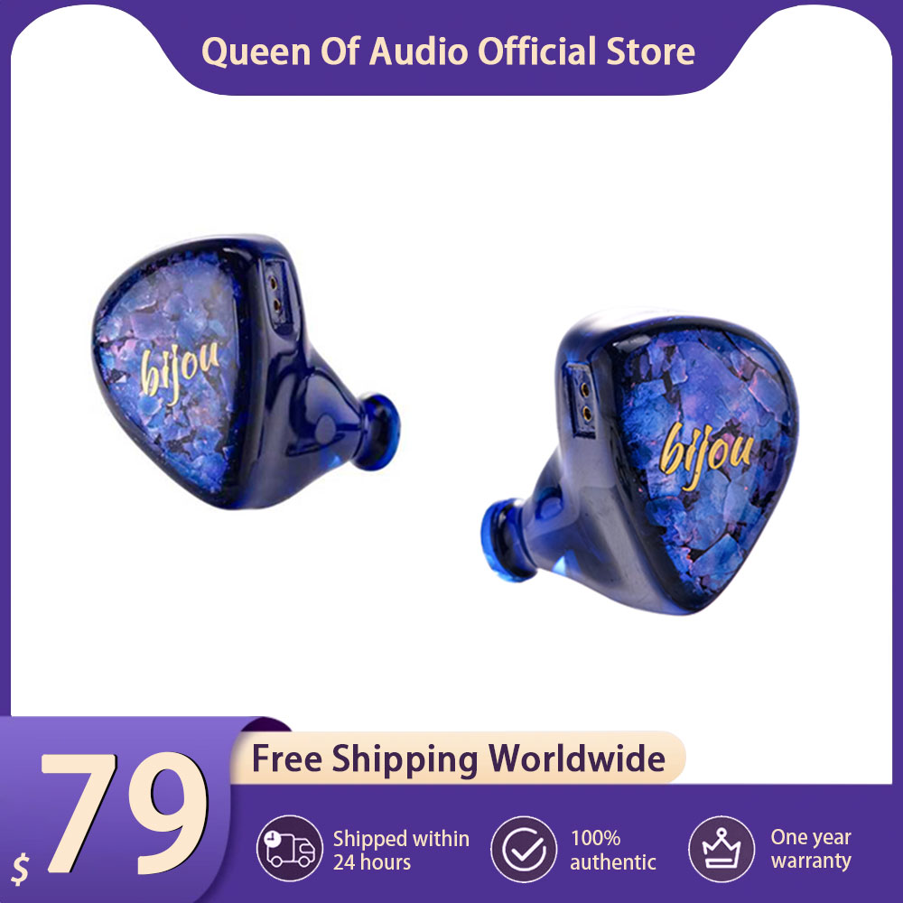 Planar Magnetic Iem Earphones - Nouveaux écouteurs intra-auriculaires QoA Bijou 1DD+1BA+1BCD,