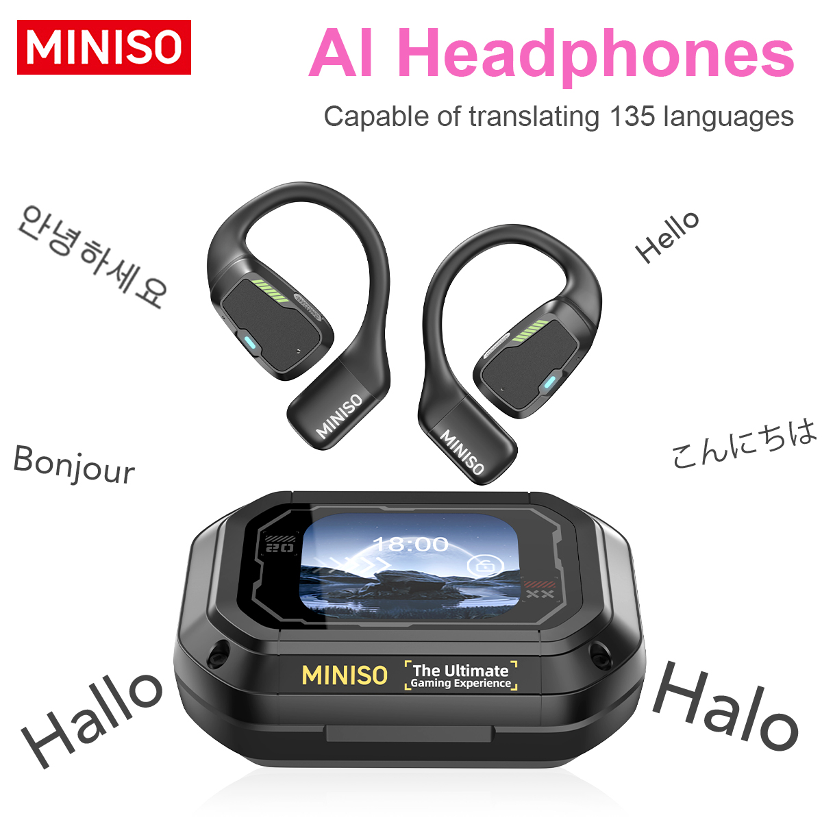Type C Wired Earphones With Mic - Traducteur écouteur MINISO M98 AI casque