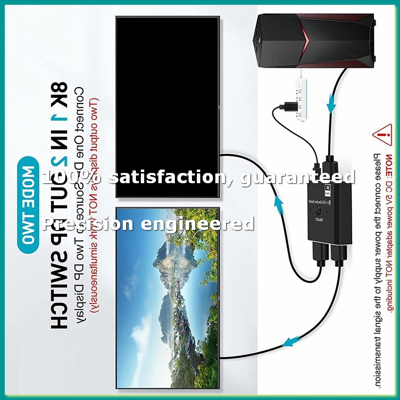 Laptops - Commutateur DisplayPort 8K 2 entrées 1