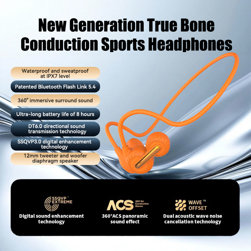 Bone Conduction Running Headphones - Écouteurs sportifs Bluetooth à conduction osseuse,