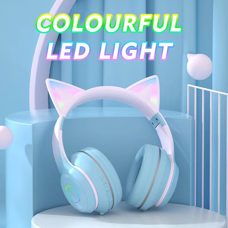 Cat Ear Bluetooth Headset Led - Nouveau casque Bluetooth à porter sur