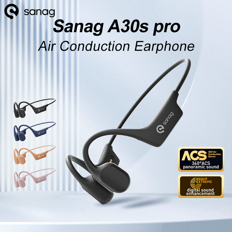 Open Ear Air Conduction Headphones - Sanag A30S Pro Conduction aérienne sans