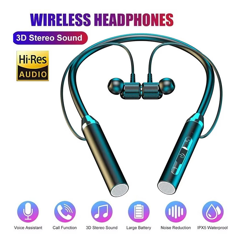 Magnetic Neckband Sports Earphones - Écouteurs Bluetooth 5.0 à tour de