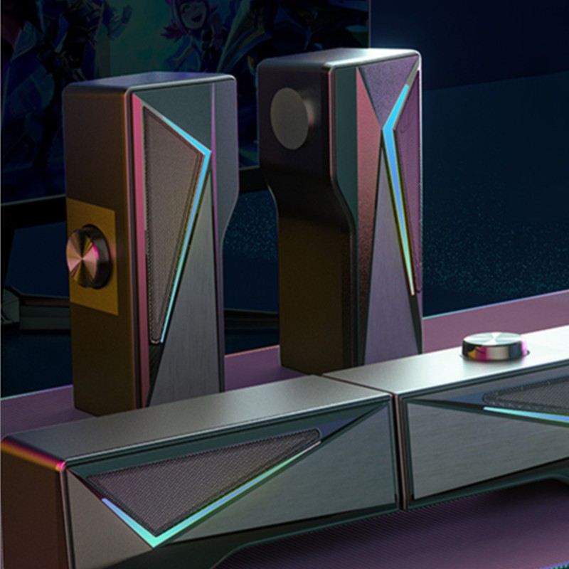 Haut-parleur d'ordinateur 2x2. - Rgb Computer Soundbar For Pc avis et prix