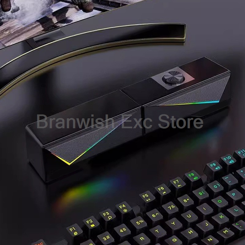 Haut-parleur d'ordinateur 2x2. - Rgb Computer Soundbar For Pc avis et prix