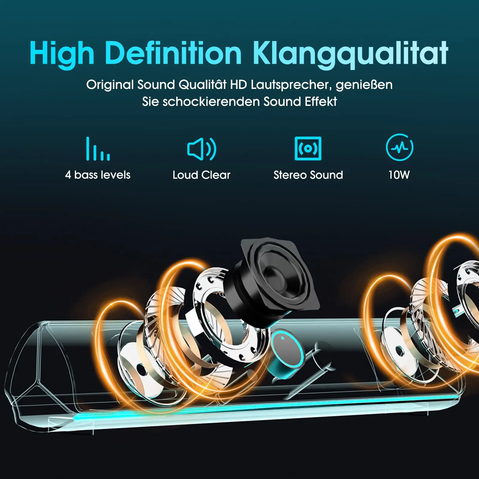 Barre de son gaming, haut-parl - Rgb Computer Soundbar For Pc avis et prix
