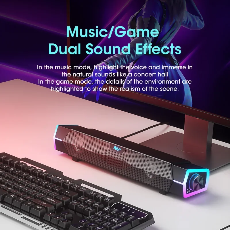 Barre de son stéréo 4D, haut-p - Rgb Computer Soundbar For Pc avis et prix