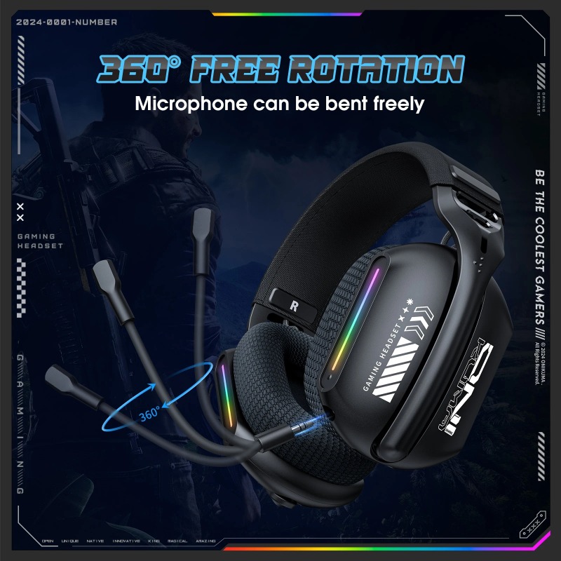 ONIKUMA GT808 – casque de jeu  - Gaming Headset With Mic Rgb avis et prix