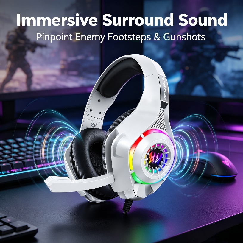 Casque de jeu filaire avec mic - Gaming Headset With Mic Rgb avis et prix