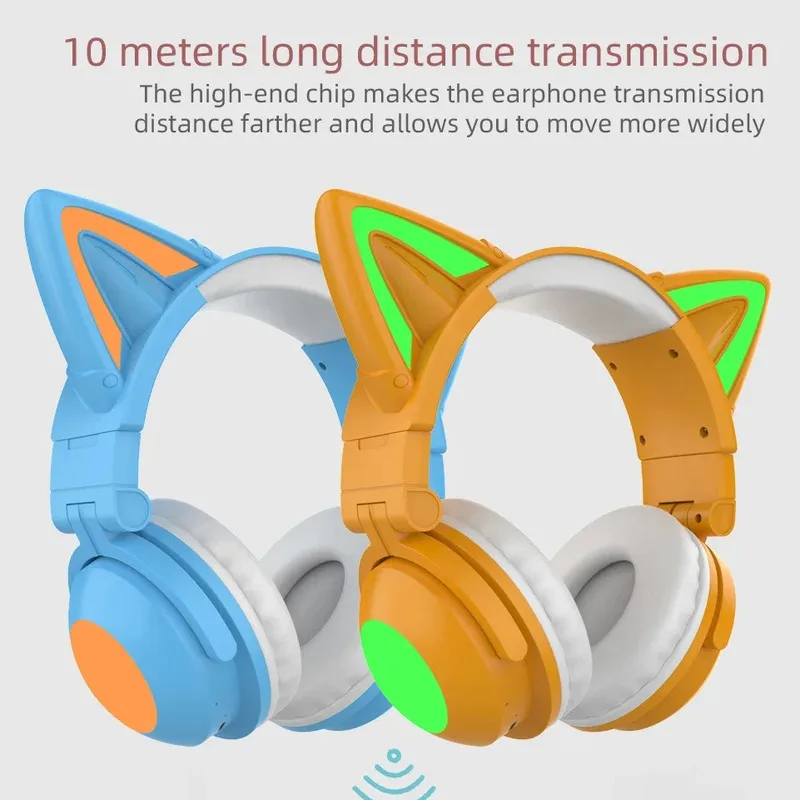 Nouveau ZW068 Bluetooth5.0 cas - Cat Ear Bluetooth Headset Led avis et prix