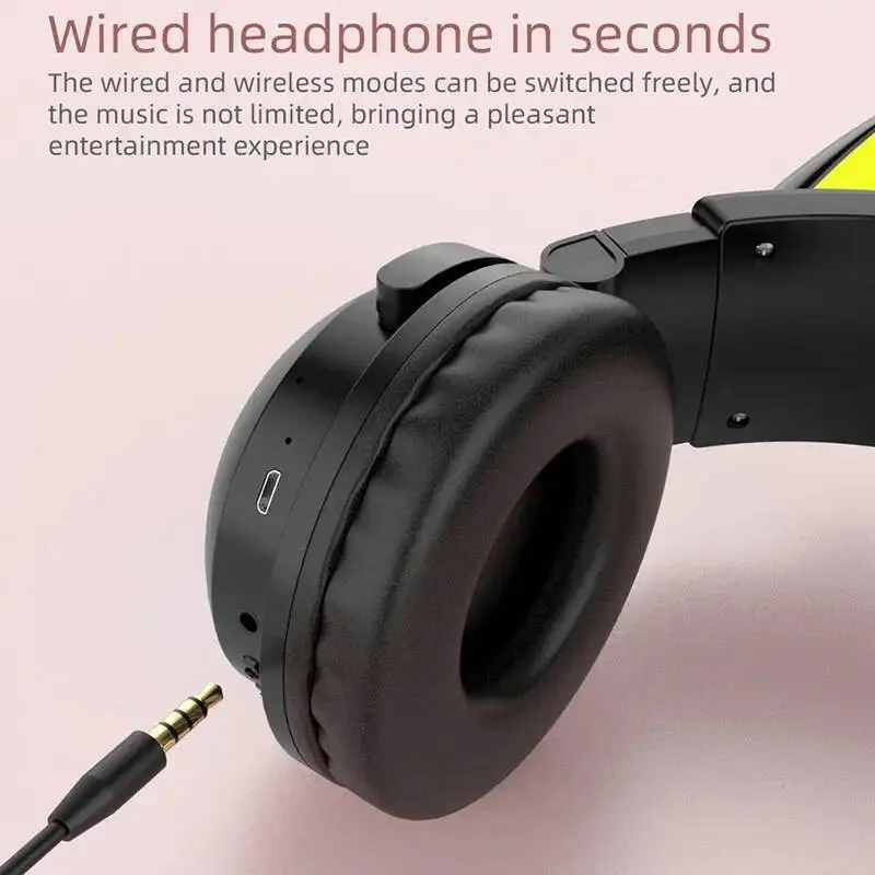 Nouveau ZW068 Bluetooth5.0 cas - Cat Ear Bluetooth Headset Led avis et prix