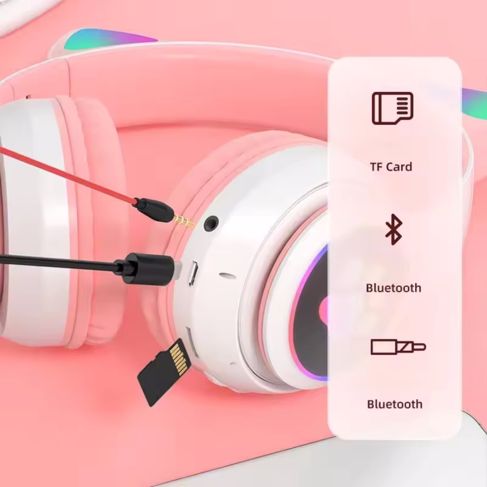Oreille de chat mignon Bluetoo - Cat Ear Bluetooth Headset Led avis et prix