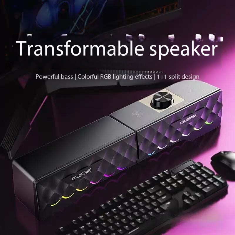 Haut-parleur filaire pour ordi - Rgb Computer Soundbar For Pc avis et prix