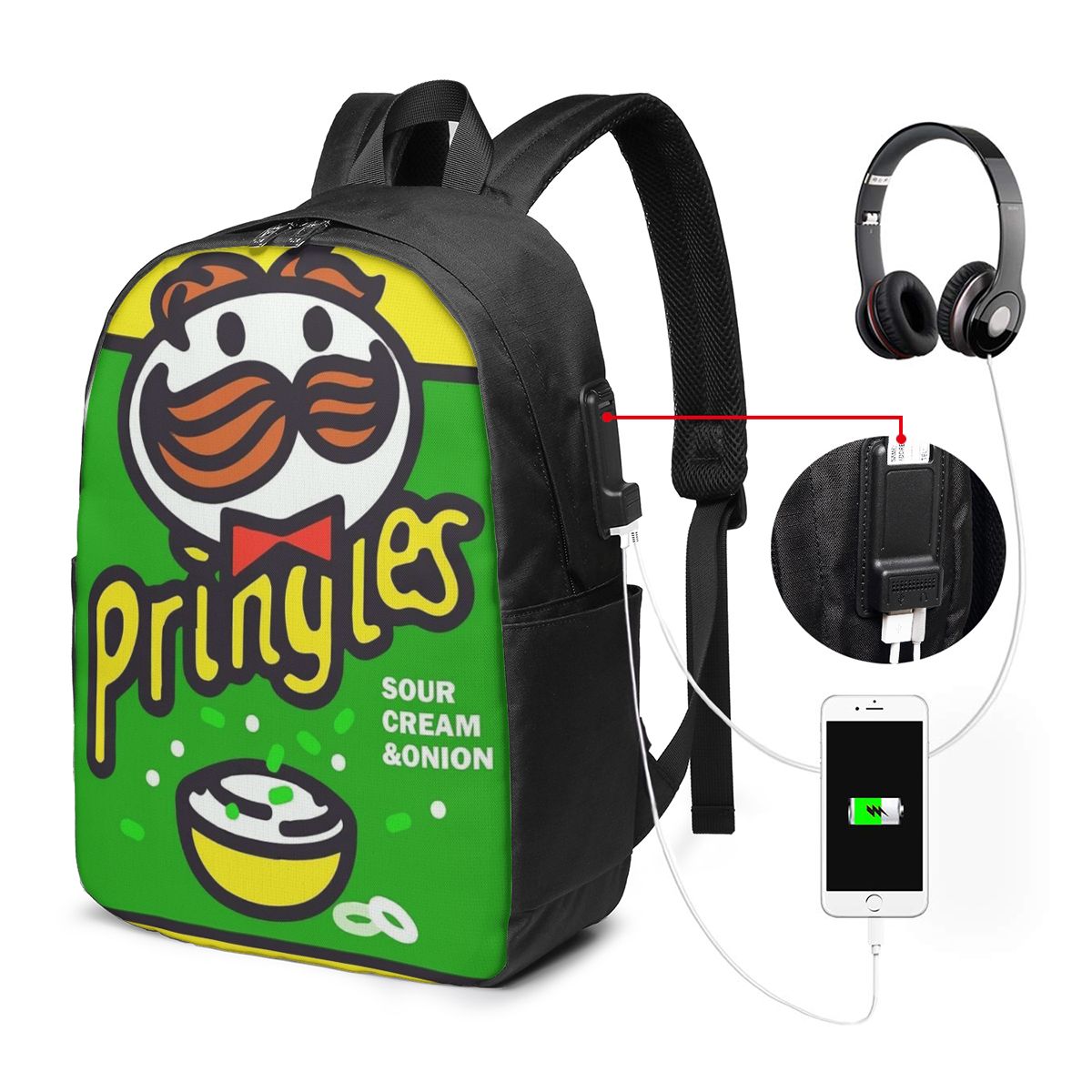 Sac à dos imprimé Pringles pou - Laptops avis et prix