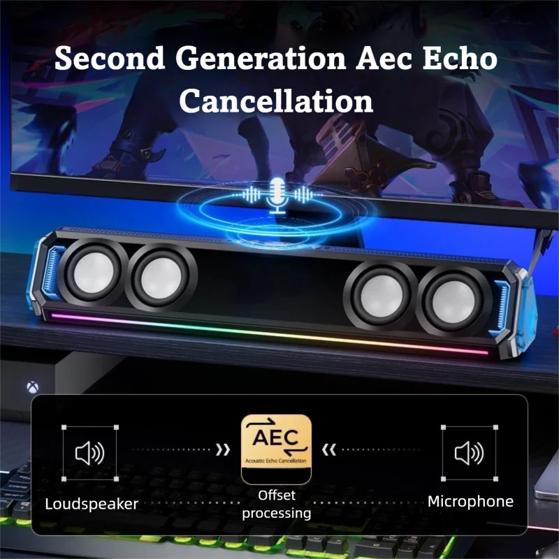 Barre de son gaming avec éclai - Rgb Computer Soundbar For Pc avis et prix