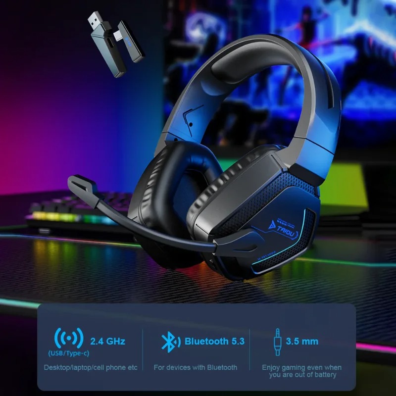 Casque sans fil TAIDU T01 2.4G - Gaming Headset With Mic Rgb avis et prix