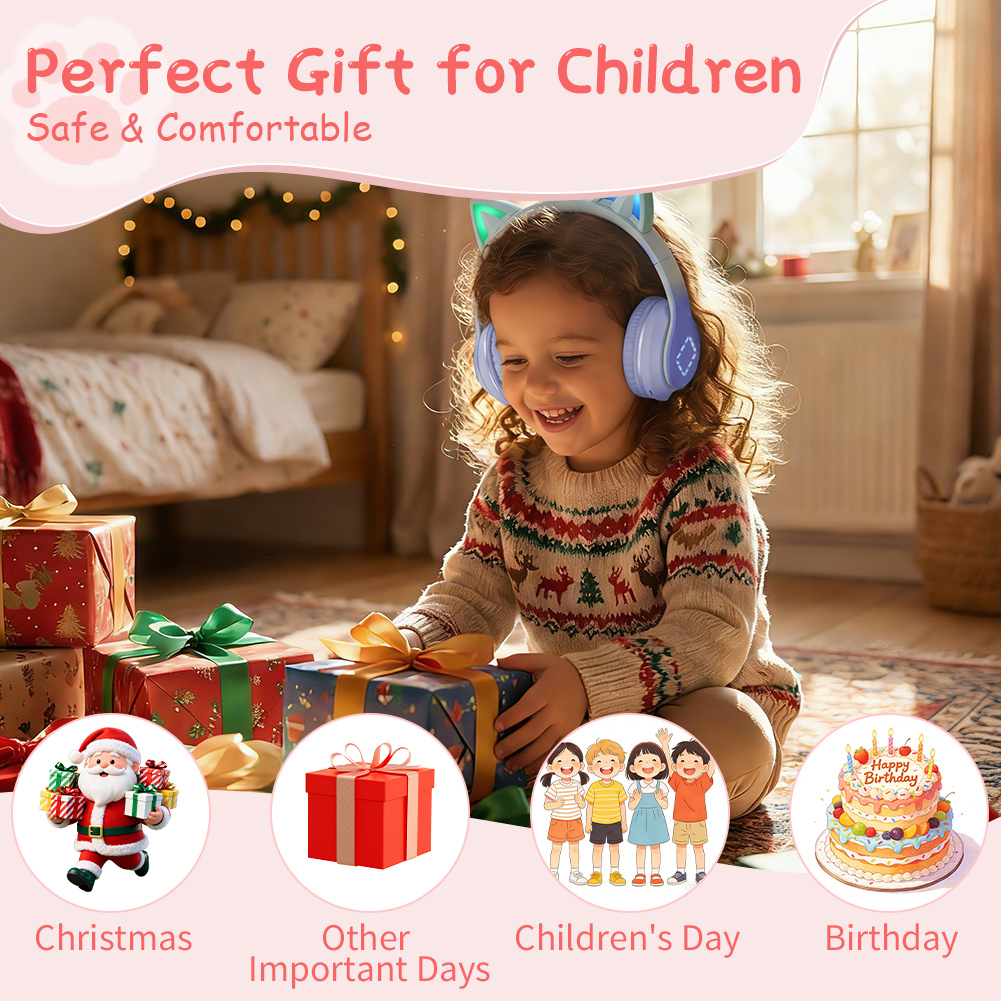 Adorable casque sans fil à ore - Cat Ear Bluetooth Headset Led avis et prix