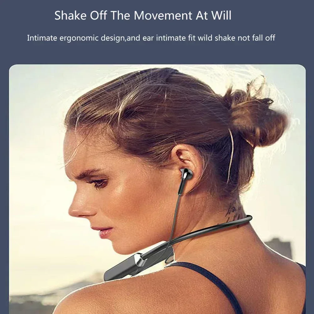 Casque sans fil Bluetooth 5.0  - Magnetic Neckband Sports Earphones avis et prix