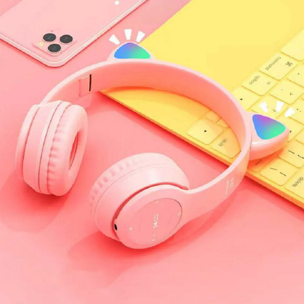 Écouteurs sans fil avec oreill - Cat Ear Bluetooth Headset Led avis et prix