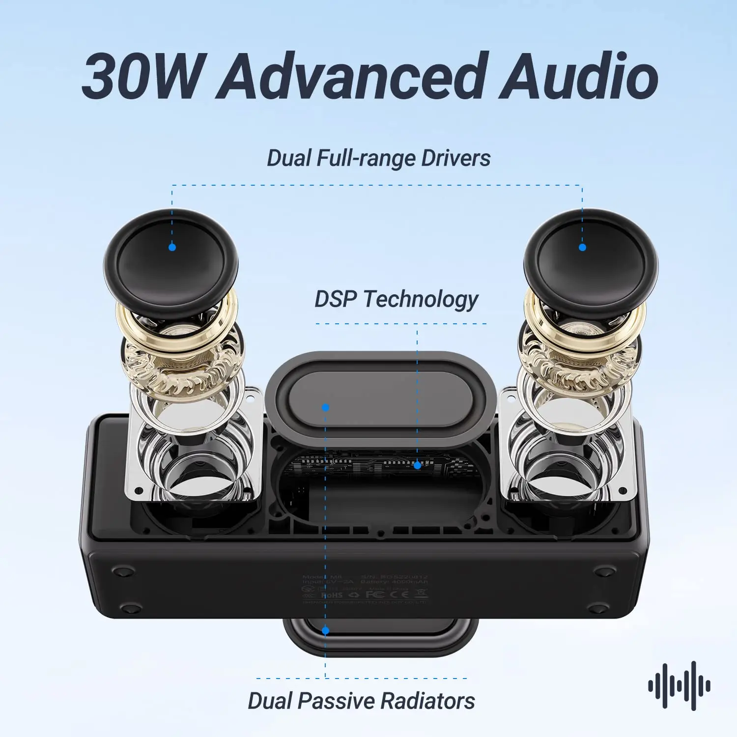 BOGASING M8 haut-parleur Bluet - Portable Bluetooth Speaker Waterproof Ipx7 avis et prix