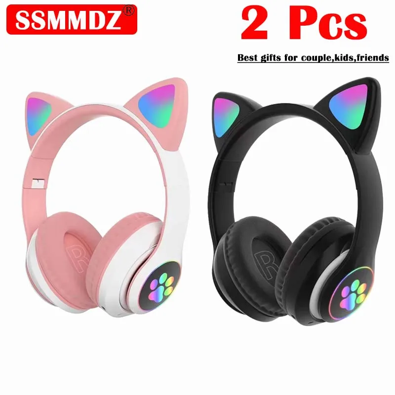 2 Casques sans fil Bluetooth a - Cat Ear Bluetooth Headset Led avis et prix