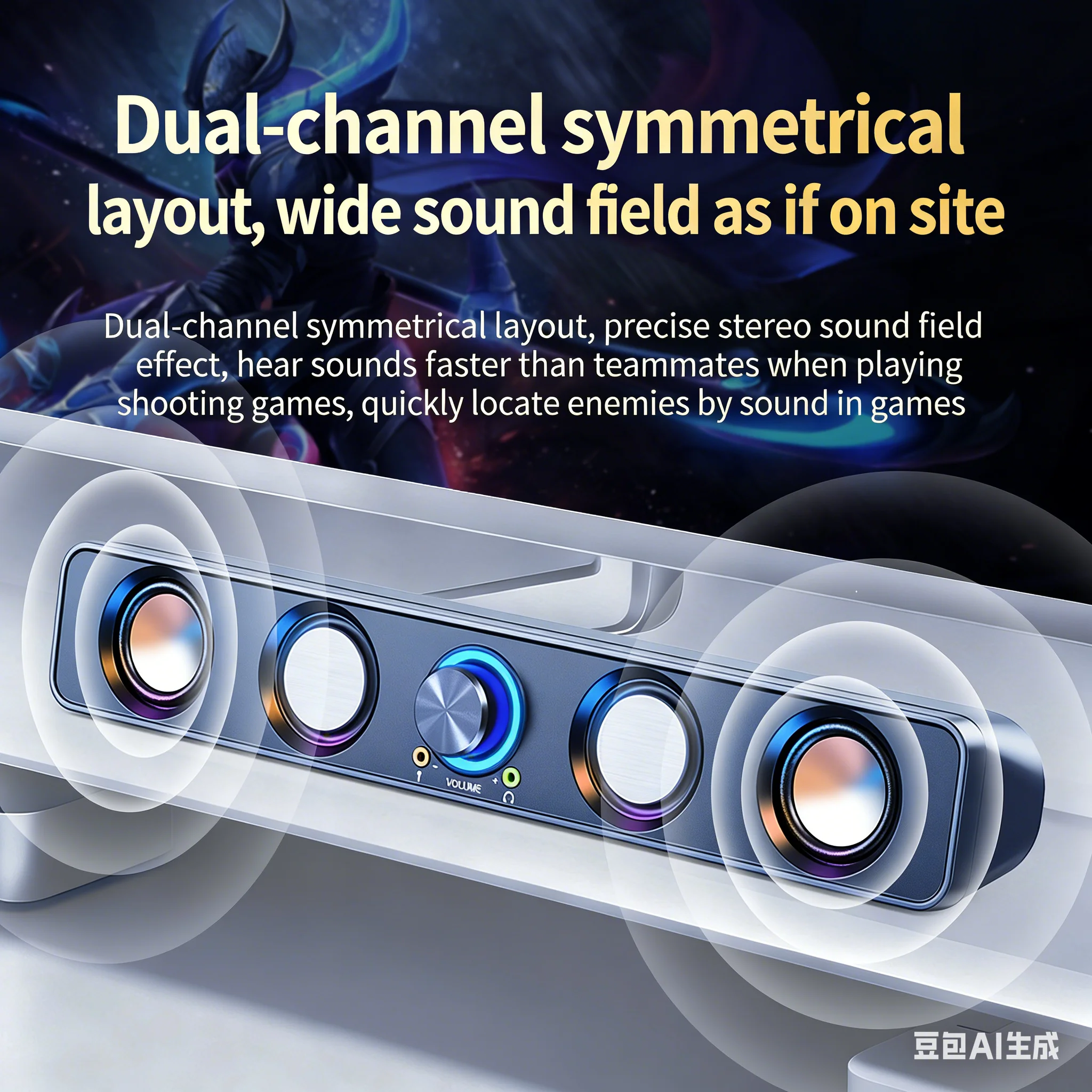 Barre de son RGB pour jeux vid - Rgb Computer Soundbar For Pc avis et prix