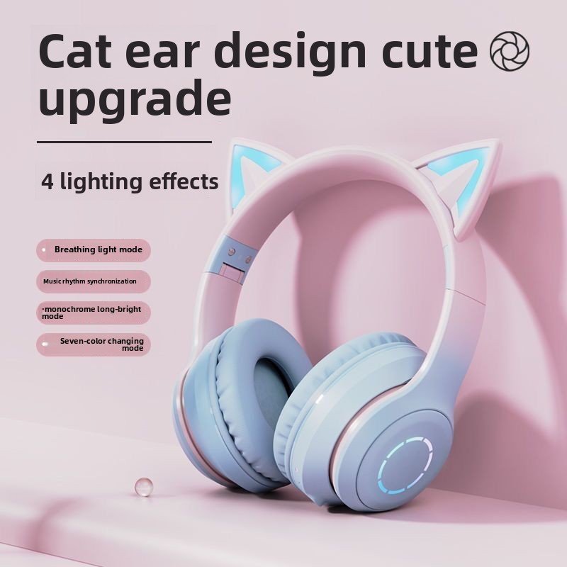 Nouveau casque Bluetooth RGB à - Cat Ear Bluetooth Headset Led avis et prix