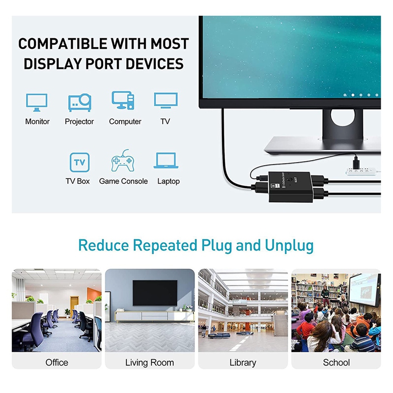 Commutateur DisplayPort 8K 2 e - Laptops avis et prix