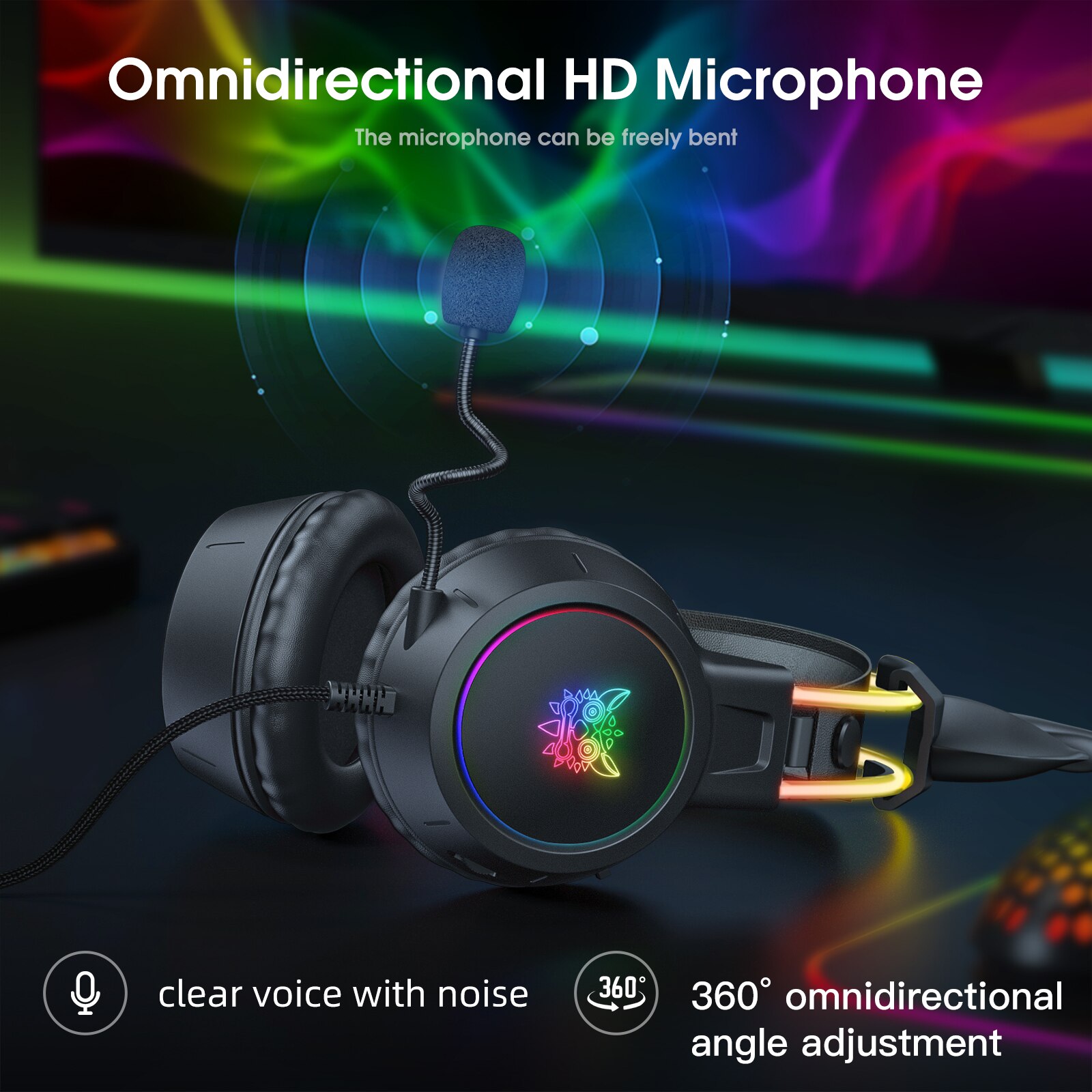 ONIKUMA Casque De Jeu pour 202 - Gaming Headset With Mic Rgb avis et prix