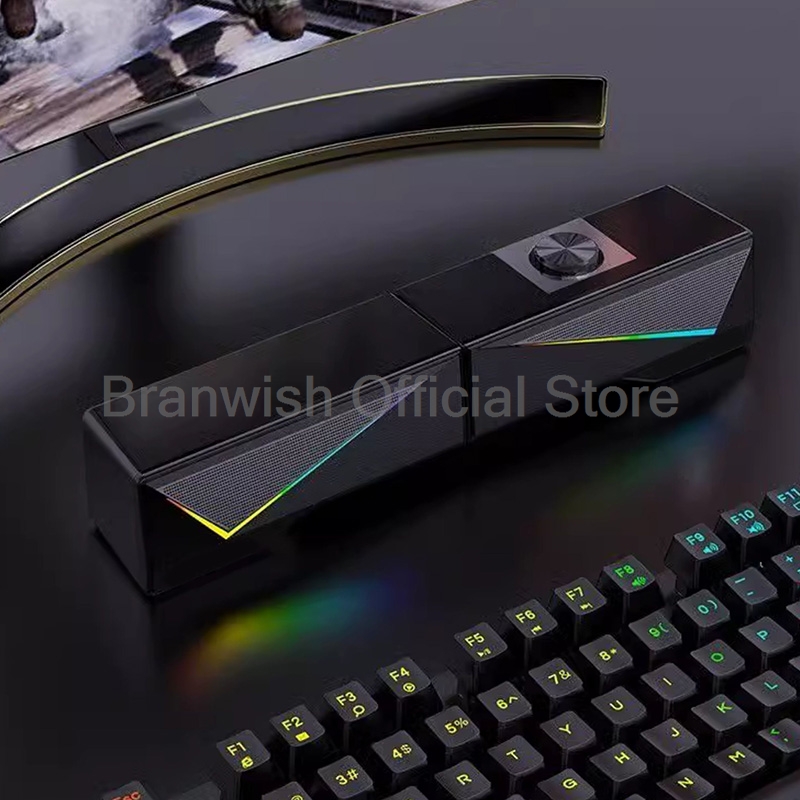 Barre de son de jeu RGB avec b - Rgb Computer Soundbar For Pc avis et prix