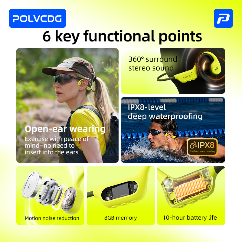 POLVCDG Écouteurs de sport à c - Bone Conduction Running Headphones avis et prix